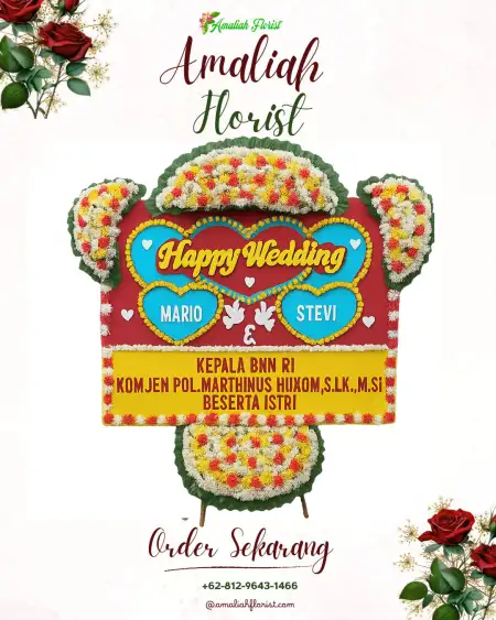 Papan Bunga Pernikahan Pernajuh